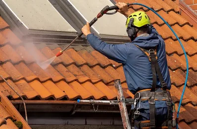Démoussage et hydrofuge de toiture à Thiergeville